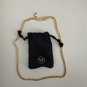 Mejuri double curb chain necklace, gold vermeil.